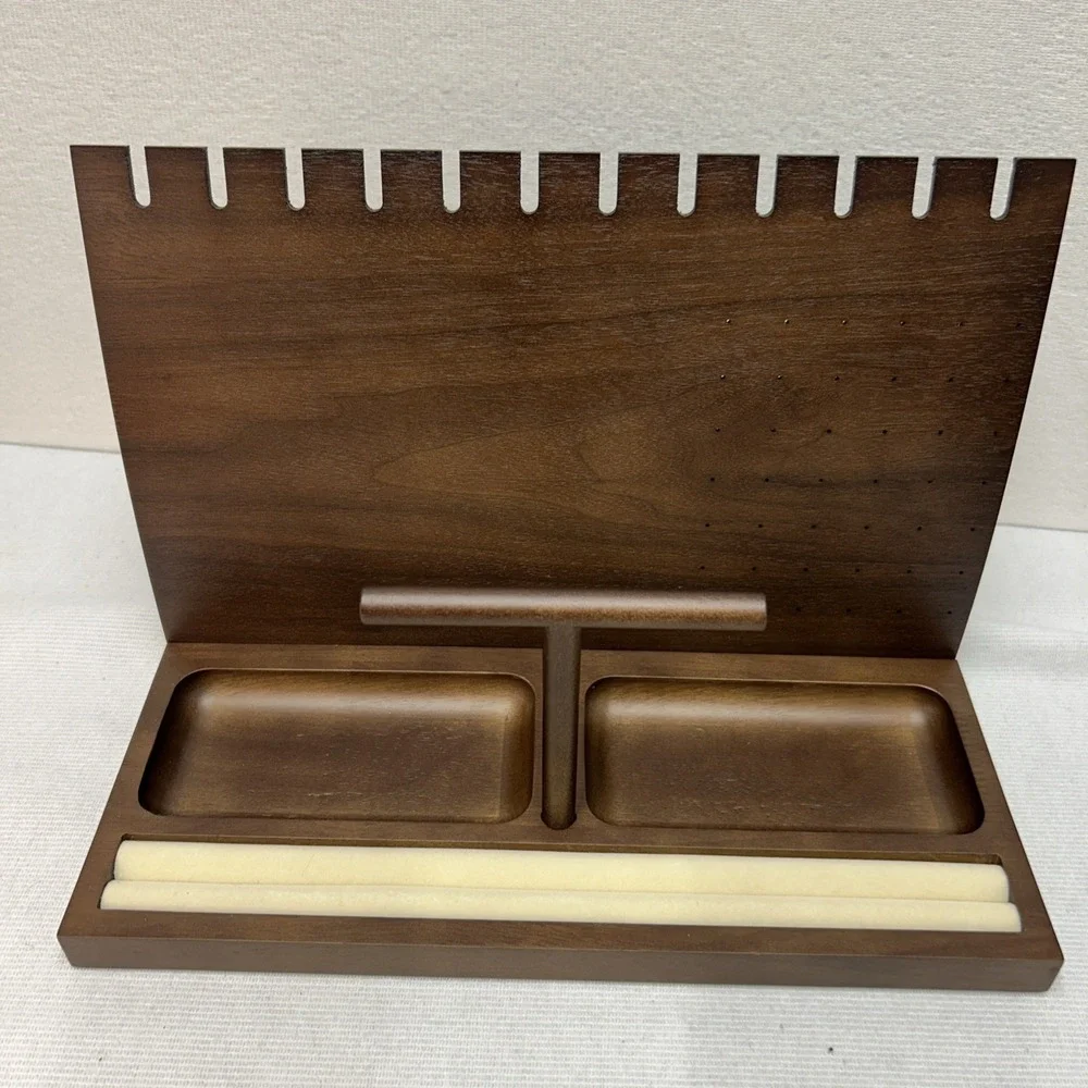 Wooden Jewelry Organizer, Jewelry Display Stand Necklace Holder for 12 Necklaces